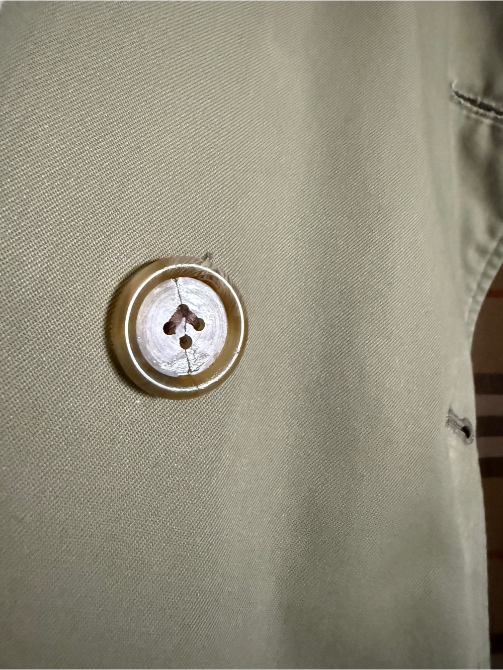 Burberry Olive Trench Coat with Signature Check Lining Vintage 10P - Picture 12 of 12